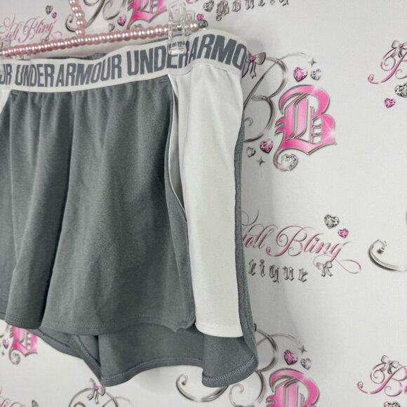 Under armour shorts flowy Women's Athletic Shorts Gray and White - Picture 3 of 9